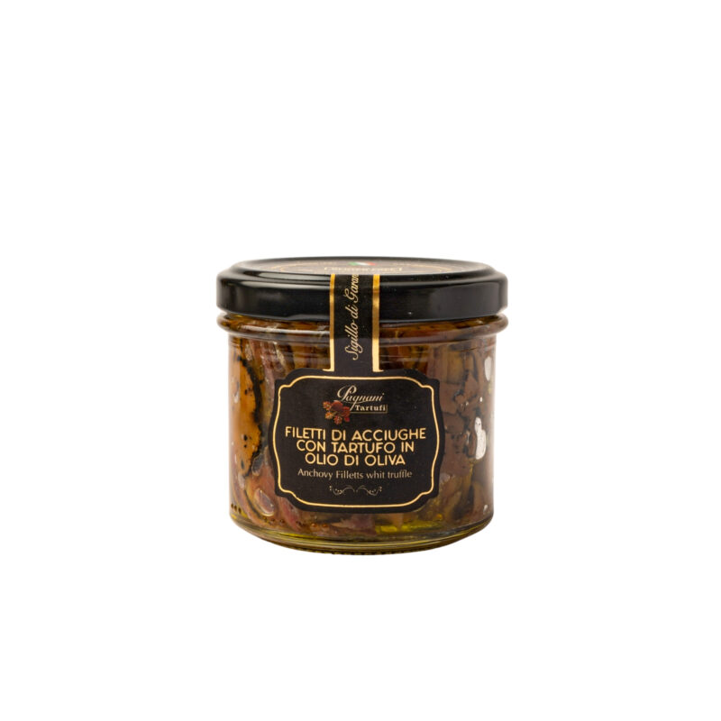 FILETTI DI ACCIUGHE CON TARTUFO IN OLIO D'OLIVA 90g